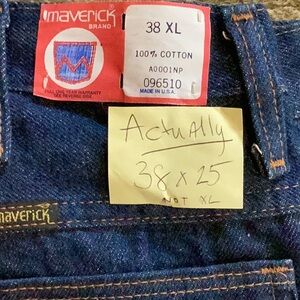 RARE Vintage 1970s NWT Deadstock Maverick Jeans size 38 X 25